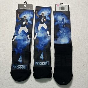 Dak Prescott Dallas Cowboys Strideline NFL Socks Number 4 Three‎ Pair NWT